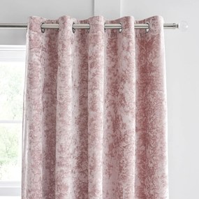 Tende rosa in set da 2 168x183 cm Crushed Velvet - Catherine Lansfield