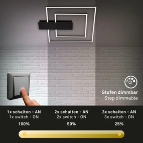 Briloner 3545-015 - Plafoniera LED dimmerabile NICO LED/25W/230V nero