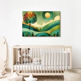 Quadro su tela – Albero della vita nel paesaggio