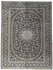 Kashan Tappeto persiano 300 x 400 Blu (Iran) Annodato A Mano