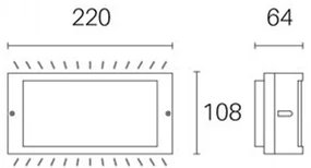 Applique Da Esterno Moderna Screen Alluminio E Termoplastica Caffè Led 10W 4000K