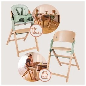 Lionelo - Seggiolina da pappa 3 in 1 MEGAN Legno Verde