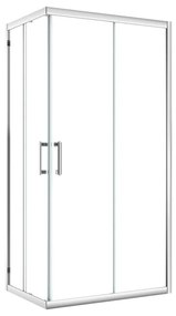 Box doccia con ingresso angolare Easy H 190 cm x L 70 cm in vetro, sp. 6 mm vetro senza finitura / trasparente cromo