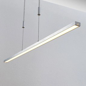 Lucande Lampada LED a sospensione Myron, touch dimmer, CCT, alluminio Myron Lucande, dimmerabile, Alluminio / Grigio / Zincato, Soggiorno / Sala da pranzo, Alluminio, Moderno