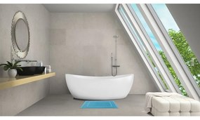 Tappetino da bagno in tessuto blu 40x60 cm Zen - Allstar