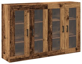 Armadio a muro  set di 2 legno vecchio, nero