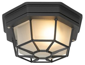 Plafoniera rustica grigio scuro 21,3 cm IP44 - Bri