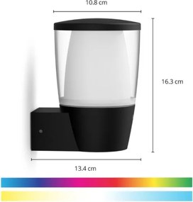 WiZ - LED RGBW Applique da esterno dimmerabile ELPAS LED/8,5W/230V IP44 Wi-Fi