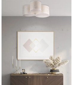 Duolla - Plafoniera ROLLER TRIO 3xE27/60W/230V bianco/oro