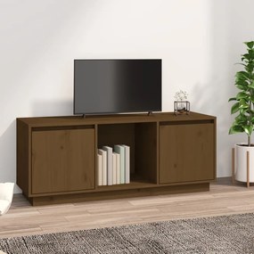 Mobile Porta Tv Ambra 110,5x35x44 Cm İn Legno Massello Di Pino /