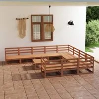 Set Divani da Giardino 11 pz in Massello di Pino cod mxl 37148