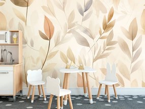 Carta da parati – Foglie minimaliste delicate