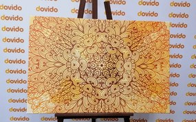 Quadro su tela – Mandala etnica dorata
