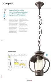Redo 9573 - Lampada da esterno COMPASS 1xE27/42W/230V IP33