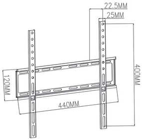Nedis TVWM1031BK - Supporto fisso a muro per TV 23-55”