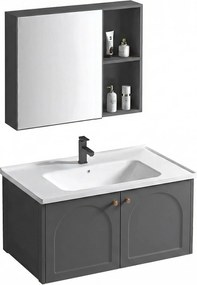 Set di mobili da bagno con lavabo Denver 80cm Grey