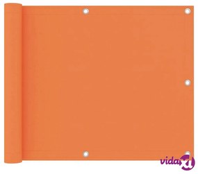 vidaXL Paravento Balcone Arancione 75x600 cm in Tessuto Oxford
