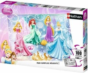 Puzzle Nathan Sparkling Princesses 36 x 26 cm 100 Pezzi