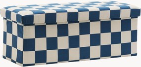 Pouf contenitore per bambini Check Teal