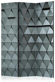 Paravento Porte Metalliche - texture metallica, triangoli