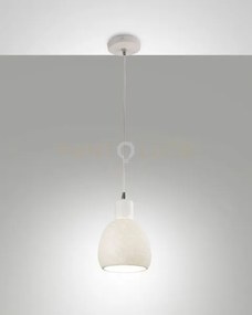 Marina sospensione bianca 1 luce in metallo e ceramica attacco e27