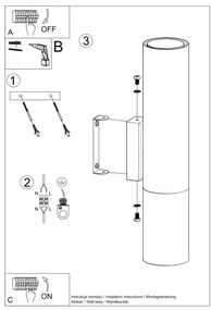 Sollux SL.0950 - Applique LOOPEZ 2xGU10/10W/230V nero/oro
