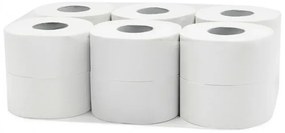 Carta igienica industriale in confezione da 12 rotoli a 2 veli