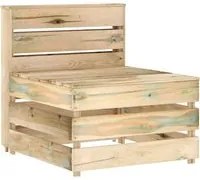 Divano Centrale da Giardino su Pallet Legno di Pino Impregnato cod mxl 76733