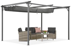 Pergolato antracite da terrazza La Palma 4x4 m Garden Point