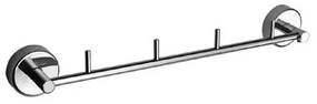 Kamalu - Porta salviette barra con 3 ganci in acciaio inox lucido | Monde-C