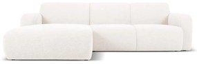 Divano angolare bianco in tessuto bouclé (angolo sinistro) Molino - Micadoni Home