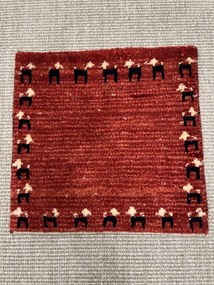 Gabbeh Tappeto persiano 40 x 40 Rosso (Iran) Annodato A Mano