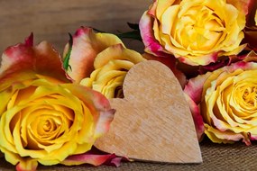 Quadro su tela – Rose gialle di San Valentino