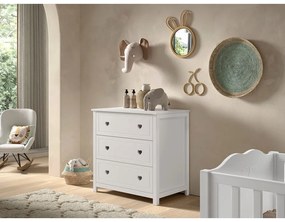 Cassettiera per bambini bianca 90x89x57 cm Amori – Vipack