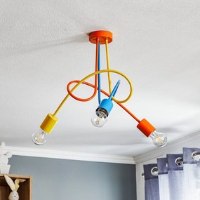 Euluna Plafoniera Tarnow 3 luci multicolore
