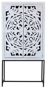 OHM - credenza con decoro 2 ante legno e ferro