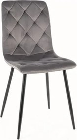 Sedia Jerry velvet grey Blu14