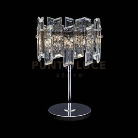 Lampada da tavolo piccola arcadia 3 luci, cromo, 3 lampadine x g9 (...