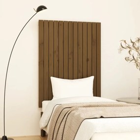 Testiera Da Parete Ambra 82,5x3x110cm İn Legno Massello Di Pino /