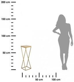 Portafiori LOFT 70x24 cm oro/marrone