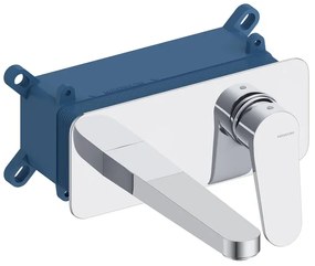 Rubinetto per lavabo ad incasso Air cromo lucido H 9.1 cm