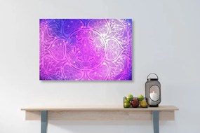 Quadro su tela – Mandala indiana con sfondo galattico