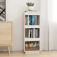 Libreria/Divisorio Bianco 40x35x103cm in Legno Massello di Pino cod 12338