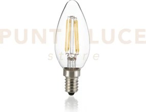 Lampadina attacco e14 oliva in vetro trasparente 4 w 480 lm 3000 k ...