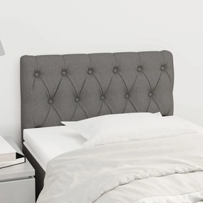 Testiera Grigio Scuro 80 X 7 X 78/88 Cm İn Tessuto /