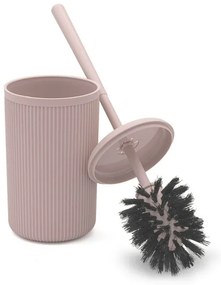 Scopino WC da appoggio rosa in plastica Ring