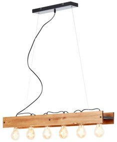 Brilliant - Lampadario a sospensione con filo CALANDRA 6xE27/42W/230V pino