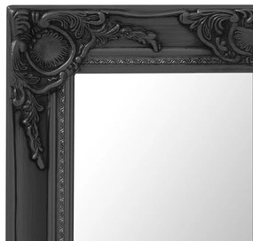 Specchio da Parete Stile Barocco 60x60 cm Nero