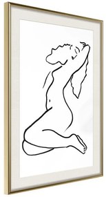 Poster  Coquettish Pose  Cornice Quadri Cornice d'oro con passe-partout, Larghezza x Altezza Home decor 40x60