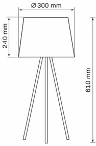 Lampada da tavolo ELENA 1xE27/20W/230V nero